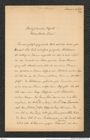Nachlass Franz Steindachner, Brief von Eduard Graeffe an Franz Steindachner (14.09.1899), Inv.Nr. 173.21, Seite 1